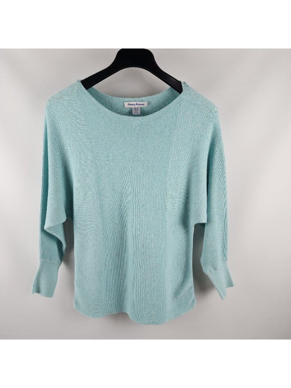 Tommy Bahama Sweater Womens Medium Blue Bonita Dolman's Boatneck Pullover